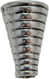 01689 Kralenkap schroef Antiek zilver 16mmx10mm 4 stuks
