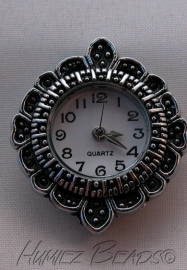 02513 Horloge Antiek zilver 30mmx26mm