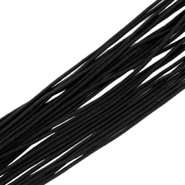 E-2008 Elastiek  Zwart 2mm ±12 Meter