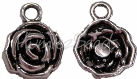 01094 Anhänger rose Antiksilber (Nickelfrei) 16mmx15mmx7mm 4 stück