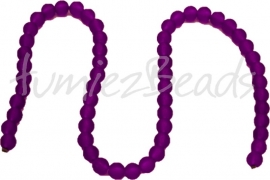 01473 Glasperle frosted strang ±40cm Violett 8mm 1 strang