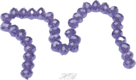 01433 Glasperle imitation swarovski faceted Abacus strang (±20cm) Violett 7mmx10mm 1 strang