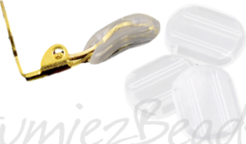 02449 Ohrclip Hinterteil Transparent 10,5mmx8mm 4 stück