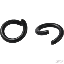 05608 Ringetjes (Buig) Zwart (304 stainless steel) 4x0,6mm ±15 stuks
