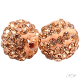 04956 Fimokraal Discobal Light peach 10mm; gat 1,5mm 1 stuks