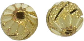 01355 Stardust perle  Goldfarbe (Nickelfrei) 11mmx12mm; loch 1,5mm  4 Stück