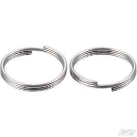 05010 Splitring sleutelring (304 stainless steel) Metaalkleurig 16x2mm; gat 14mm ±14 stuks