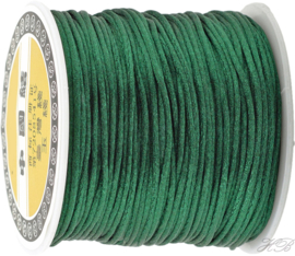 N-1017 Nylondraad (lijkt op satijnkoord) Dark green 1mm ±14 meter