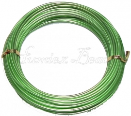 A-0015 Aluminium draad Grasgroen 2mm 12 meter