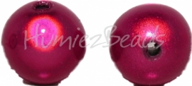 03368 Acryl perle miracle Fuchsie 12mm; loch 2mm 6 stück