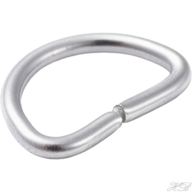05013 Ringetjes D-ring (304 stainless steel) Metaalkleurig 14x10x1,5mm; gat 11x6,5mm 10 stuks