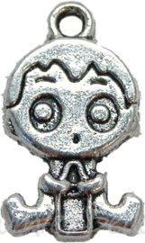 00386 Anhänger  baby boy Antiksilber 24mmx14mm