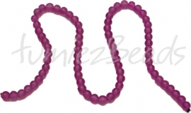 00915 Glasperle frosted strang ±40cm Violett 6mm 1 strang