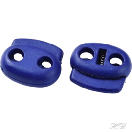 04652 Plastic slotje 2-gaats Blauw 17,5x19,5x7,5mm; gat 4,5mm 3 Stuks