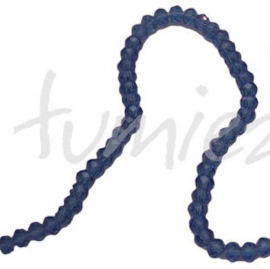 01422 Glaskraal imitatie swarovski faceted Abacus streng (±20cm) Blauw 4mmx6mm 1 streng