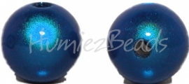 03379 Acryl perle miracle Dunkel blau 12mm; loch 2mm 6 stück