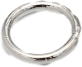 04622 Ringetjes gesloten Zilverkleurig (Nikkel vrij) 12x1mm; inner 10mm ±10 stuks