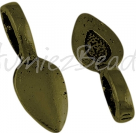 02503 Plakoog voor hangers (glue on bail) Antiek brons (Nikkelvrij) 6 stuks