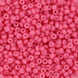 MR-11135 Miyuki Rocailles opaque matte dyed bright pink (11-2045) 11/0 ±10 gram