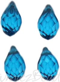 04346 Glaskraal druppel Licht blauw 4 stuks