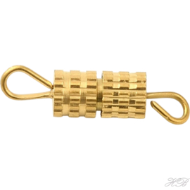 00103 Draaislot /schroefslot Goudkleurig 304 stainless steel  16x4x4mm; gat 2x1,5mm 1 stuks