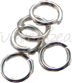 00920 Ringetjes zware kwaliteit Zilverkleurig (Nikkelvrij) 8mm ±50 stuks