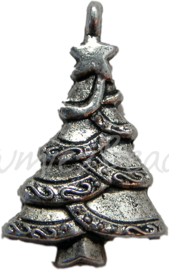 01356 Kerstbedel kerstboom 3 Antiek zilver