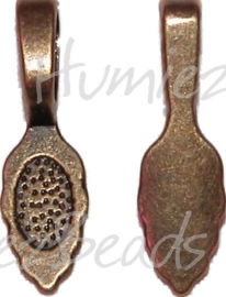00130 Plakoog voor hangers (glue on bail) Antiek brons (Nikkelvrij) 6 stuks