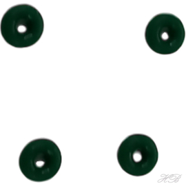 00718 Siliconenkraal Stopper Donker groen 6x2mm; gat 2mm ±15 stuks