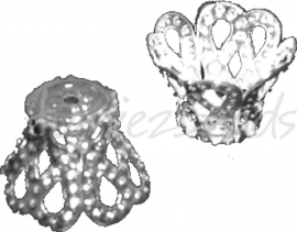 03726 Käppchen filigran Silberfarbe 9mmx7mm  ±15 stück