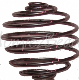 01045 Metallperle spirale Schwarz Nickelfarbe (Nickelfrei) 17mmx19mm 3 stück