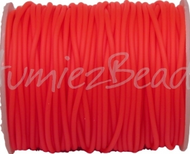 R-2008 Rubberkoord Oranje 2mm; gat 1mm 1 meter