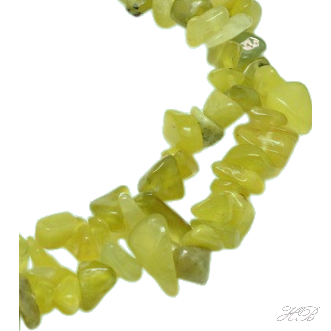 03798 Natuursteen streng (±30cm) Olive Jade chipskraal Geel   5~8mm; gat 1mm 1 streng