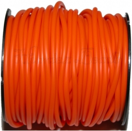 R-4008 Kautschukband hohl Orange 4mm; loch 1,5mm 3 meter