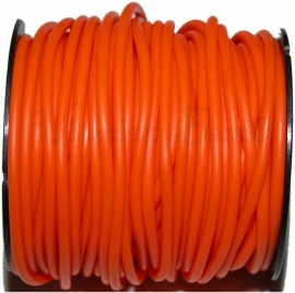 R-4008 Rubberkoord hol Oranje 4mm; gat 1,5mm 3 meter