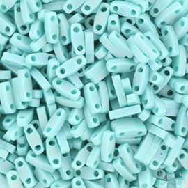 MT-01206 Miyuki Kwart tila Opaque matte ab turquoise green (QTL-412 FR) 1,2x5mm ±3 gram