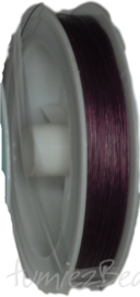 S-1028 Staaldraad Aubergine 0,38mm 100 meter