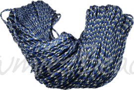 PARA-4017 Paracord Blau-weiß-schwarz-grün 4mm 6 meter