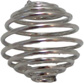 01687 Metallperle spirale Silberfarbe 14mmx15mm 3 stück