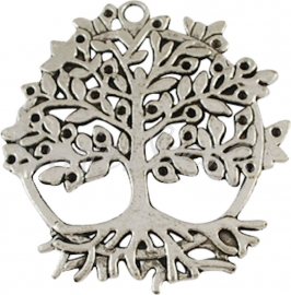 03840 Hanger tree of life Antiek zilver (Nikkelvrij) 50mmx46mm 1 stuks