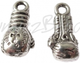 00406 Anhänger Boxhandschoen Antiksilber 22mmx10mmx7mm  3 Stück