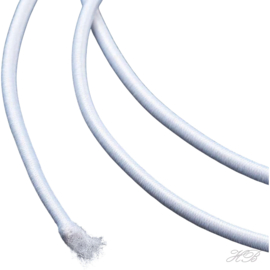 E-2010 Elastiek  Wit 2mm ±12 Meter