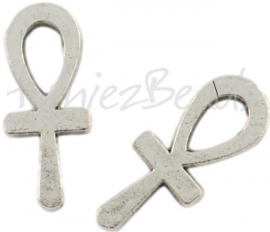 01886 Bedel Ankh Antiek zilver (Nikkelvrij) 17mmx7mm 11 stuks