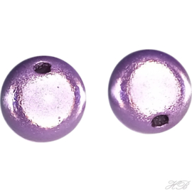 04705 Acryl kraal Miracle Paars  12mm; gat 1mm 6 stuks