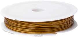 S-3103 Staaldraad /spangdraad Goudkleurig 1mm; ±8 meter 1 rol