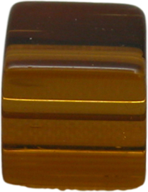 01846 Glaskraal kubus Bruin 8mm 1 streng (±30cm)