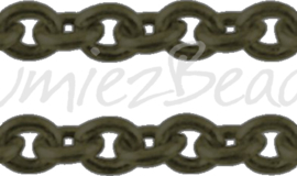 J-0046 Gliederkette Gunmetal (Nickelfrei) 4mmx3,5mmx0,8mm 1 meter