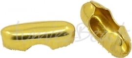 03707 Metall klemmetje voor 2mm bolketting Goldfarbe 9mmx3mm 12 stück