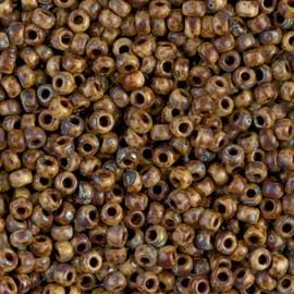 MR-08063 Miyuki Rocailles opaque picasso brown (8-4517) 8/0 ±15 gram