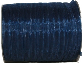 ORG-006 Organzabänd Blau 6mm 7 meter